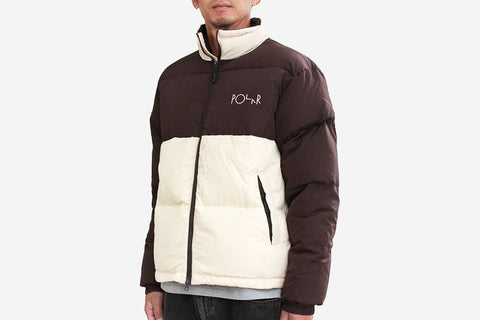 COMBO PUFFER - Brown/Cream