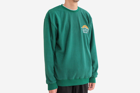 MOUNTAIN LOGO MICROFLEECE CREWNECK - Hunter Green