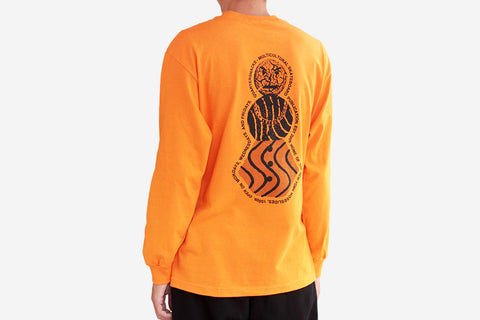 SNACKMAN FLYER LONGSLEEVE TEE - Orange