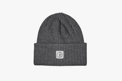 DOUBLE FOLD MERINO BEANIE - Heather Grey