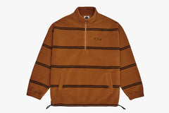 STRIPED FLEECE PULLOVER 2.0 - Caramel