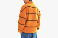 STRIPED FLEECE PULLOVER 2.0 - Caramel