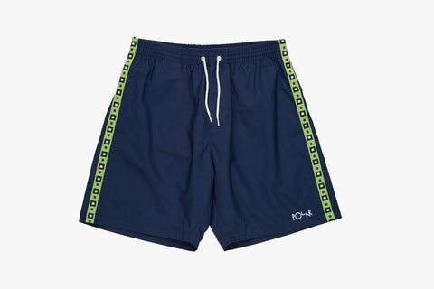 SQUARE STRIPE CITY SWIM SHORTS - Navy