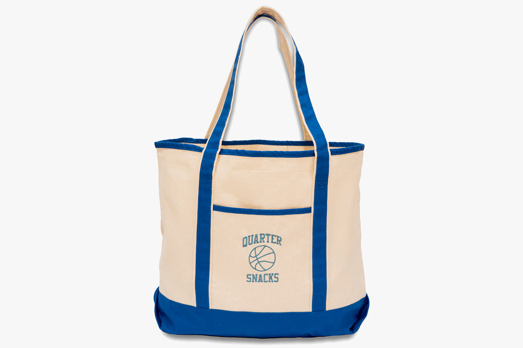 EMBROIDERED BOAT TOTE - Canvas/Navy