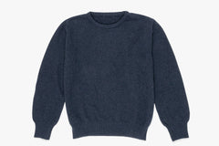 COTTON CREW KNIT - Navy D5