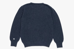 COTTON CREW KNIT - Navy D5