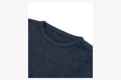 COTTON CREW KNIT - Navy D5