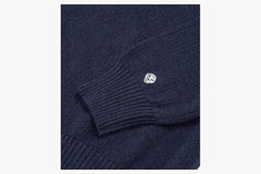 COTTON CREW KNIT - Navy D5
