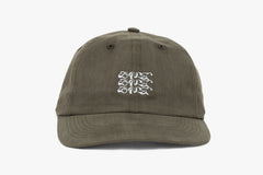 EMBROIDED TRIPLE LOGO CAP  - Dusty Olive D4