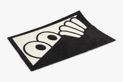 HEEL TAB DOORMAT - Black/White D9