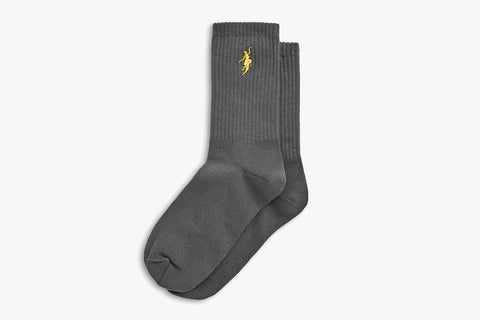 NO COMPLY SOCKS - Graphite/Yellow SU22