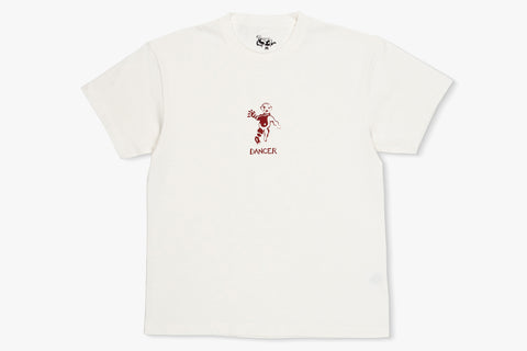 OG LOGO TEE  - Off White w/ Red D5