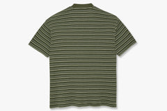 STRIPE RIB HENLEY TEE - Uniform Green SP23