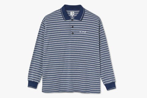 STRIPE POLO LONGSLEEVE - Navy SU22