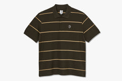 STRIPE POLO SHIRT - Brown SP22