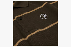 STRIPE POLO SHIRT - Brown SP22