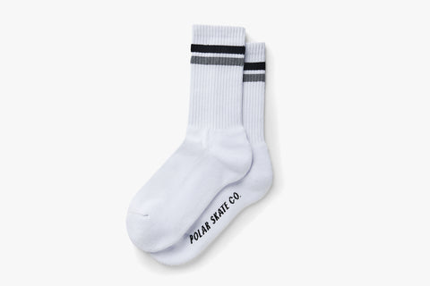 STRIPE SOCKS - White/Black/Grey WIN21