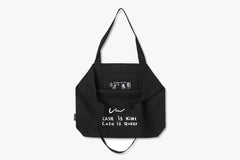 CASH IS QUEEN TOTE BAG - Black