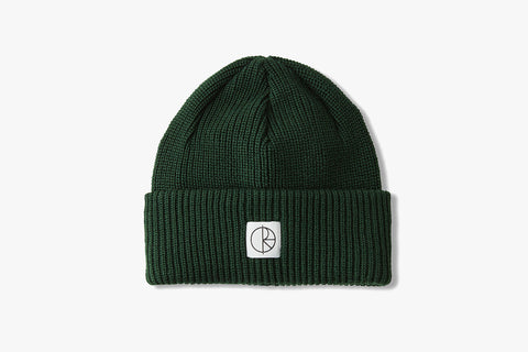 DOUBLE FOLD MERINO BEANIE - Hunter Green